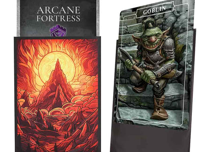 Gamers Guild AZ Arcane Fortress Arcane Fortress: Stained Glass: Fire and Ice Dragon Sleeves 100ct (Pre-Order) GTS