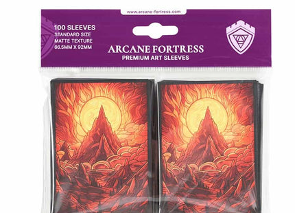 Gamers Guild AZ Arcane Fortress Arcane Fortress: Stained Glass: Fire and Ice Dragon Sleeves 100ct (Pre-Order) GTS