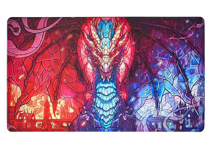 Gamers Guild AZ Arcane Fortress Arcane Fortress: Stained Glass: Fire and Ice Dragon Standard Playmat (Pre-Order) GTS