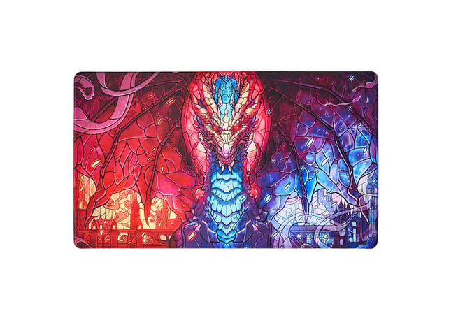 Gamers Guild AZ Arcane Fortress Arcane Fortress: Stained Glass: Fire and Ice Dragon Standard Playmat (Pre-Order) GTS