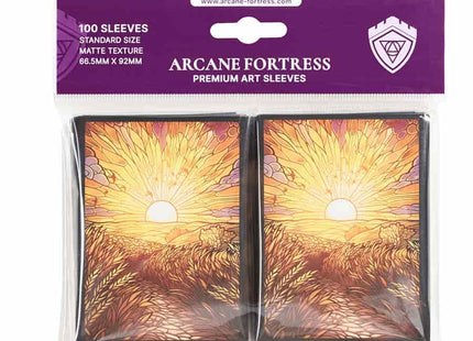 Gamers Guild AZ Arcane Fortress Arcane Fortress: Stained Glass: Golden Plains Sleeves 100ct (Pre-Order) GTS