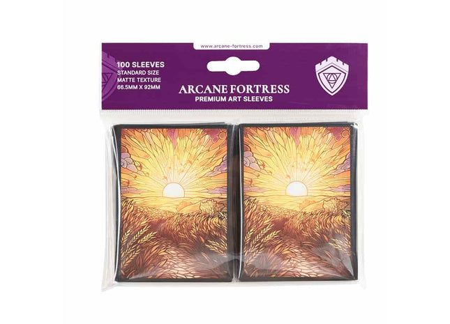 Gamers Guild AZ Arcane Fortress Arcane Fortress: Stained Glass: Golden Plains Sleeves 100ct (Pre-Order) GTS