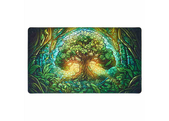 Gamers Guild AZ Arcane Fortress Arcane Fortress: Stained Glass: Mythical Forest Standard Playmat (Pre-Order) GTS