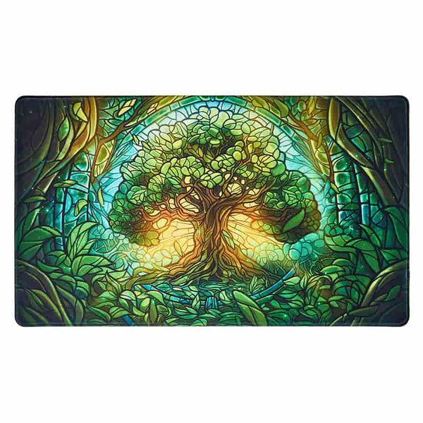 Arcane Fortress: Stained Glass: Mythical Forest Standard Playmat