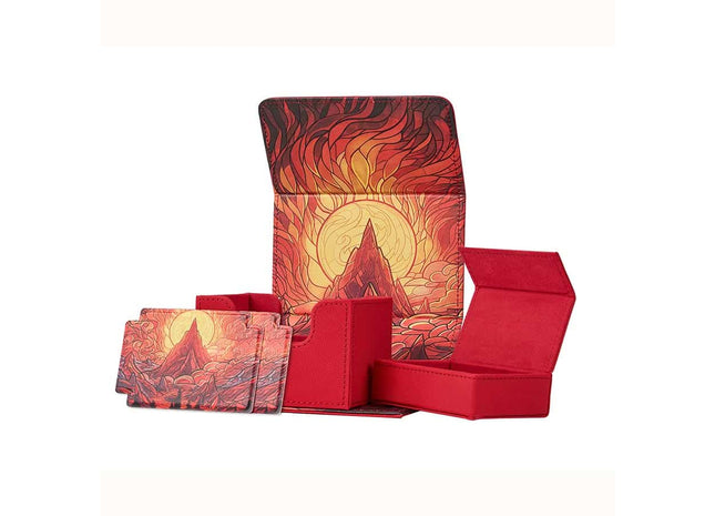 Gamers Guild AZ Arcane Fortress Arcane Fortress: Stained Glass: Radiant 100+ Burning Mountain Deluxe Deck Vault (Pre-Order) GTS