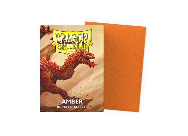 Gamers Guild AZ Arcane Tinmen Dragon Shield Sleeves - 100ct Box Matte Amber (Pre-Order) Southern Hobby