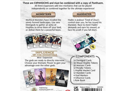Gamers Guild AZ Archwood Games Pantheum: Monsters & Madates Expansion (Pre-Order) ACD Distribution