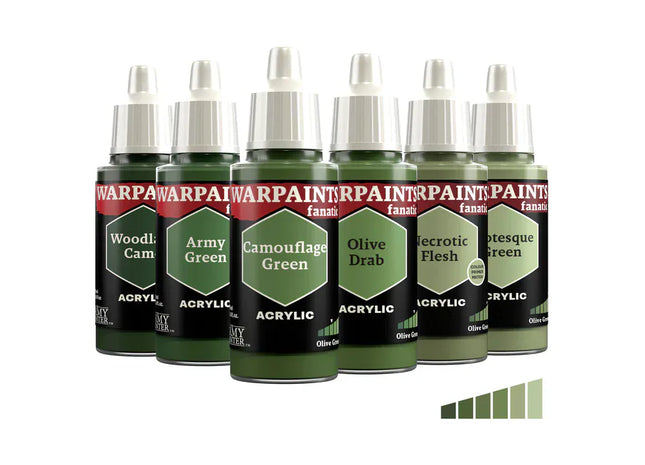 Gamers Guild AZ Army Painter Army Painter: Warpaints Fanatic: Flexible Triad - Olive Greens (Pre-Order) ACD Distribution