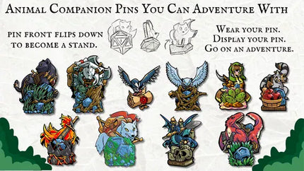 Gamers Guild AZ Attic Door Media Chance Encounters: Animal Companion Pin Miniatures - Volume 1 (Blind Bag) Quartermaster Direct