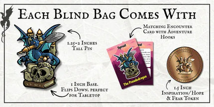 Gamers Guild AZ Attic Door Media Chance Encounters: Animal Companion Pin Miniatures - Volume 1 (Blind Bag) Quartermaster Direct