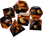 Gamers Guild AZ Avantris Entertainment The Crooked Moon: 7ct Golden Sharp Resin Polyhedral Dice Set (Pre-Order) Southern Hobby