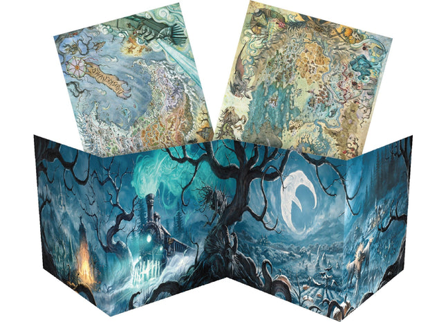 Gamers Guild AZ Avantris Entertainment The Crooked Moon: D&D 5e Folk Horror RPG - Wickermoon GM Screen & Maps (Pre-Order) Southern Hobby