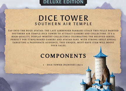 Gamers Guild AZ Bad Crow Games Avatar: Journey of Aang - Southern Air Temple - Painted Dice Tower (Pre-Order) Quartermaster Direct