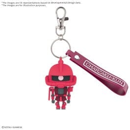Gamers Guild AZ Bandai CHARZAKU-KUN 3D Rubber Mascot Keychain MS-06S Zaku II Char Custom (Pre-Order) Southern Hobby