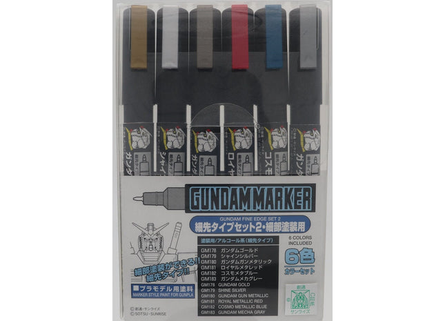 Gamers Guild AZ Bandai GMS126 Gundam Marker Ultra Fine Set 2 Southern Hobby