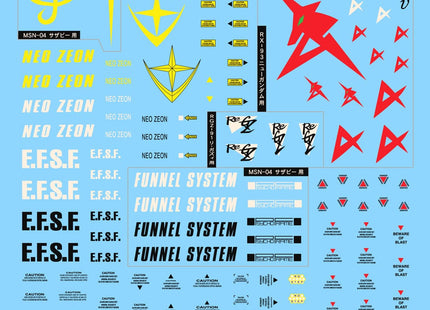 Gamers Guild AZ Bandai Gunpla Decal - GD-23 MG Multiuse - Char's Counterattack Bag (Pre-Order) AGD