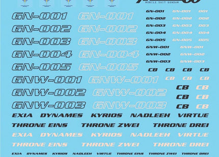 Gamers Guild AZ Bandai Gunpla Decal - GD-46 Gundam 00 Decals 1 Bag (Pre-Order) AGD