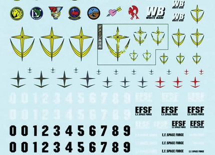 Gamers Guild AZ Bandai Gunpla Decal - Mobile Suit Gundam, GD-16 MG EFSF Mobile Suit #1 Bag (Pre-Order) AGD