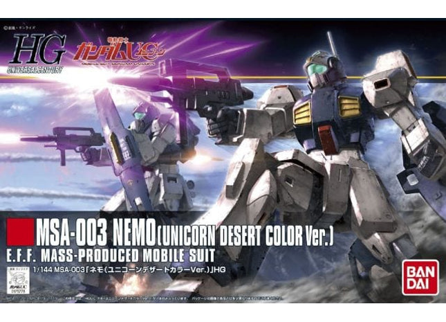 Gamers Guild AZ Bandai Gunpla: HGUC - MSA-003 Nemo Unicorn Desert Color Version (Pre-Order) Southern Hobby