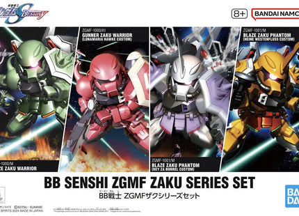 Gamers Guild AZ Bandai Mobile Suit Gundam: Seed Destiny - BB Senshi ZGMF Zaku Series Set Southern Hobby