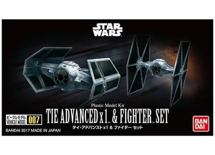Gamers Guild AZ Bandai Star Wars - Vehicle Model #007 TIE Advanced x1 & Fighter Set 1/144 Scale Model Kit (Pre-Order) ACD Distribution