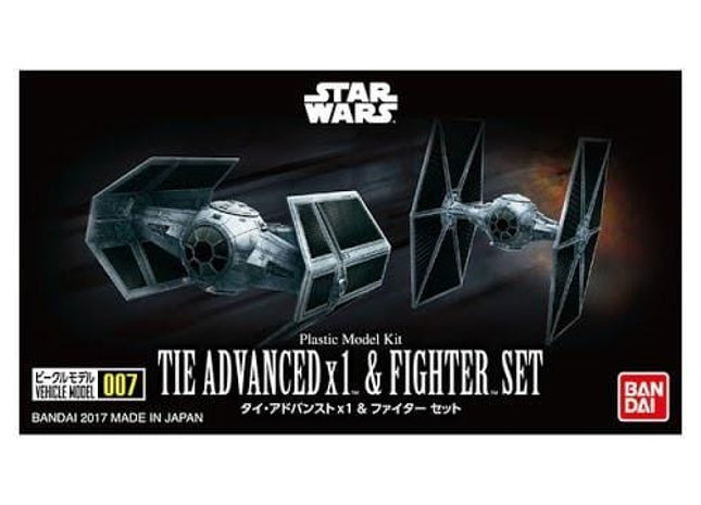 Gamers Guild AZ Bandai Star Wars - Vehicle Model #007 TIE Advanced x1 & Fighter Set 1/144 Scale Model Kit (Pre-Order) ACD Distribution