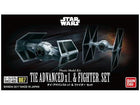 Gamers Guild AZ Bandai Star Wars - Vehicle Model #007 TIE Advanced x1 & Fighter Set 1/144 Scale Model Kit (Pre-Order) ACD Distribution
