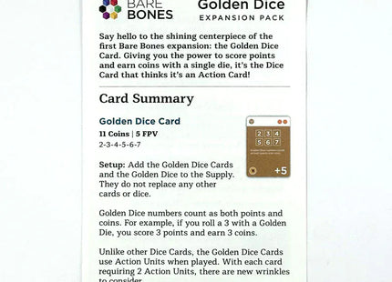 Gamers Guild AZ Bare Bones Bare Bones: Golden Dice Expansion Pack Bare Bones