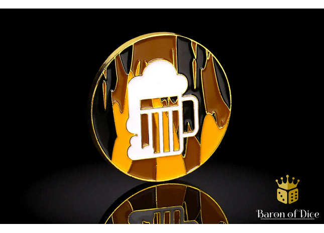 Gamers Guild AZ Baron of Dice 40mm Objective Coin - Beer Mug Baron of Dice