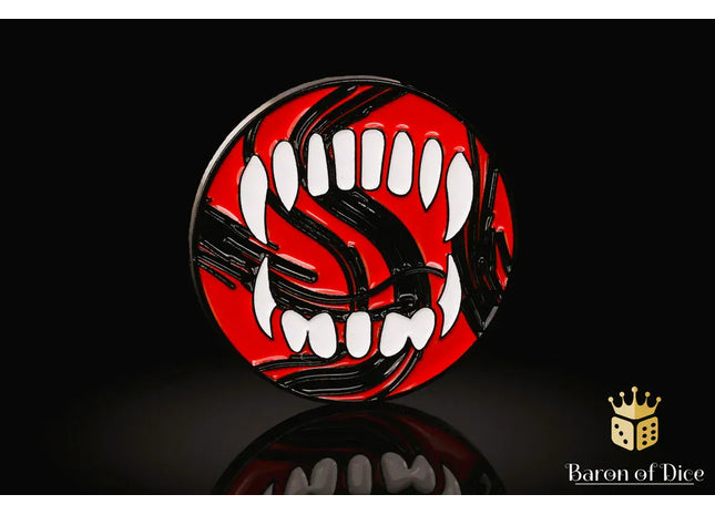Gamers Guild AZ Baron of Dice 40mm Objective Coin - Bloody Bite Baron of Dice