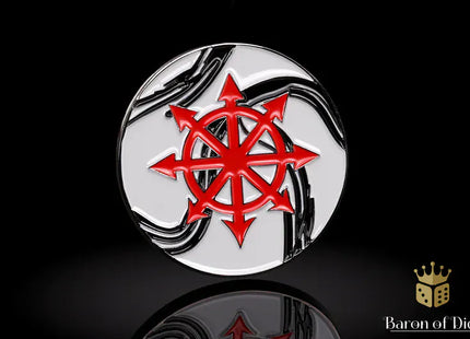 Gamers Guild AZ Baron of Dice 40mm Objective Coin - Chaos Star Baron of Dice