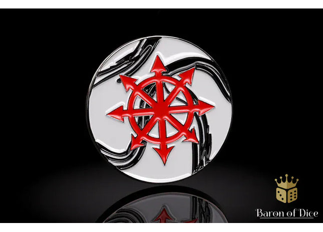 Gamers Guild AZ Baron of Dice 40mm Objective Coin - Chaos Star Baron of Dice