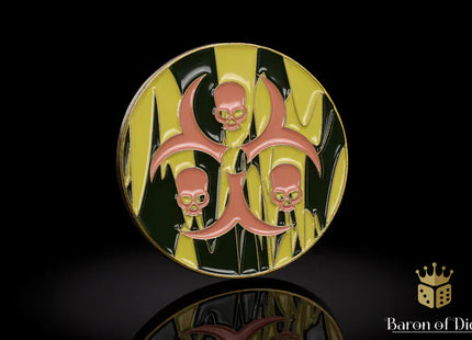 Gamers Guild AZ Baron of Dice 40mm Objective Coin - Diseased Baron of Dice
