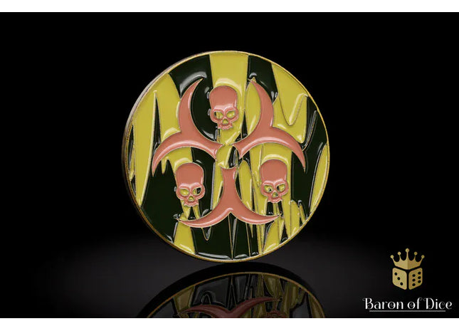 Gamers Guild AZ Baron of Dice 40mm Objective Coin - Diseased Baron of Dice