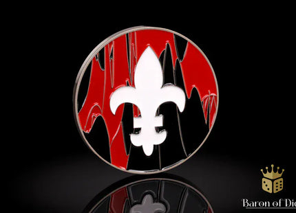 Gamers Guild AZ Baron of Dice 40mm Objective Coin - Fleur De Lis Baron of Dice