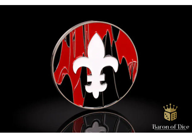 Gamers Guild AZ Baron of Dice 40mm Objective Coin - Fleur De Lis Baron of Dice