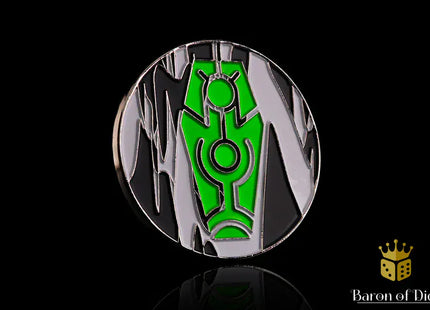 Gamers Guild AZ Baron of Dice 40mm Objective Coin - Green Coffin Baron of Dice