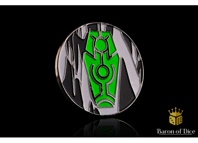 Gamers Guild AZ Baron of Dice 40mm Objective Coin - Green Coffin Baron of Dice