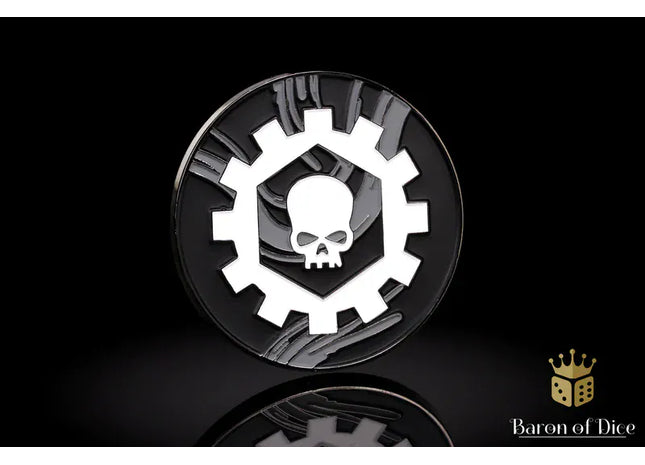 Gamers Guild AZ Baron of Dice 40mm Objective Coin - Iron Cog Baron of Dice