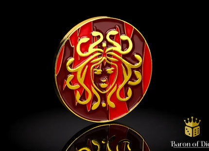 Gamers Guild AZ Baron of Dice 40mm Objective Coin - Medusa Baron of Dice