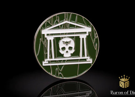 Gamers Guild AZ Baron of Dice 40mm Objective Coin - Military Gate: Green Baron of Dice