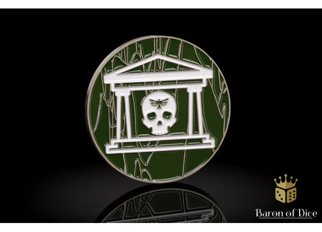 Gamers Guild AZ Baron of Dice 40mm Objective Coin - Military Gate: Green Baron of Dice