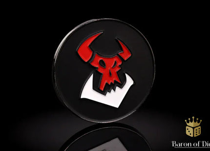 Gamers Guild AZ Baron of Dice 40mm Objective Coin - Orc: Black Baron of Dice