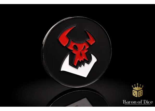Gamers Guild AZ Baron of Dice 40mm Objective Coin - Orc: Black Baron of Dice