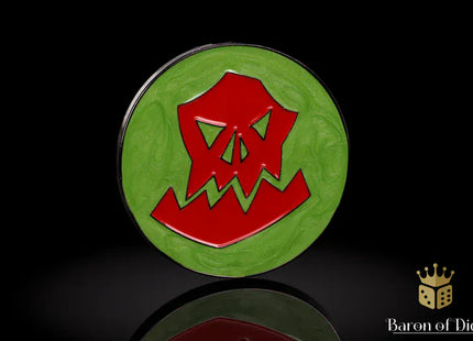 Gamers Guild AZ Baron of Dice 40mm Objective Coin - Orc: Red Baron of Dice