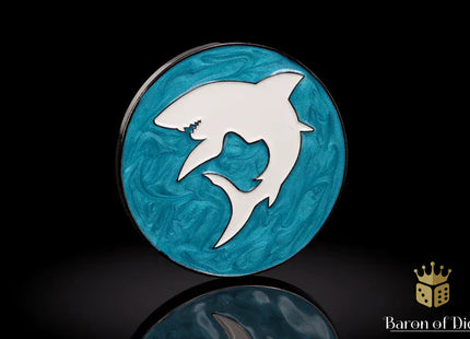 Gamers Guild AZ Baron of Dice 40mm Objective Coin - Shark Baron of Dice