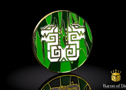 Gamers Guild AZ Baron of Dice 40mm Objective Coin - Twin Headed Lizard Baron of Dice