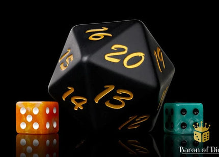 Gamers Guild AZ Baron of Dice Baron of Dice: Big Ass D20 - Black Decay Baron of Dice