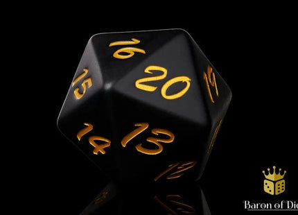 Gamers Guild AZ Baron of Dice Baron of Dice: Big Ass D20 - Black Decay Baron of Dice