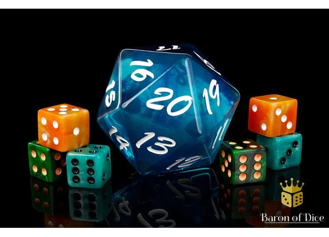 Gamers Guild AZ Baron of Dice Baron of Dice: Big Ass D20 - Blue Island Baron of Dice